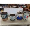 Image 1 : 4 Oil/Grease Pails : 2 White Rose 35lbs + 25lbs 