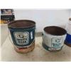 Image 2 : 4 Oil/Grease Pails : 2 White Rose 35lbs + 25lbs 