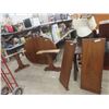 Image 1 : Oak Double Pedestal Table 30'' x 42'' x 64'' , Plus 2