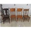 Image 1 : 4 Press Back Chairs (1) Captain Triple Press 
