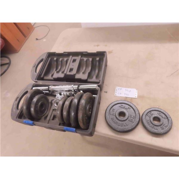 Cap Dumbell Set (4) 5lbs (4) 2.5lbs with Case 