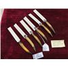 Image 1 : 6 Crown Sheffield Steak Knives (Unused) with Faux 