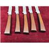 Image 2 : 5 Marvo Live Edge Steak Knives with Bakelite Handles 
