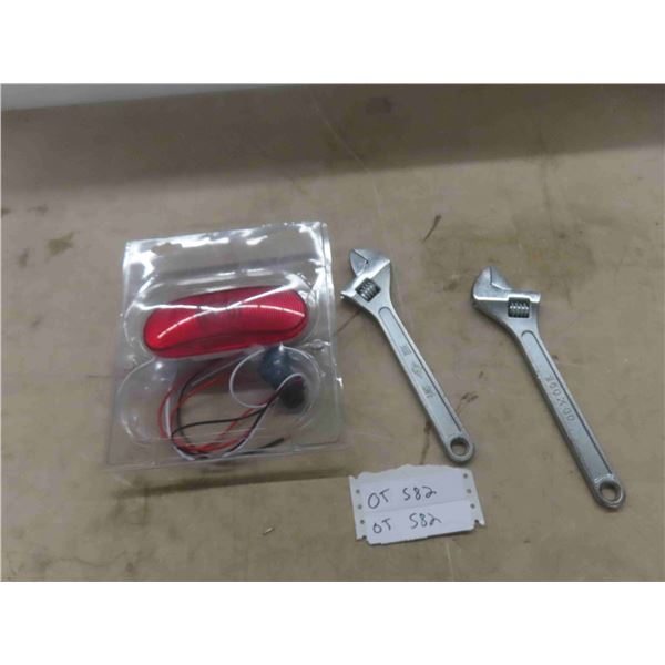 Trailer Tail Lights , 2 New Crescent Wrenches 