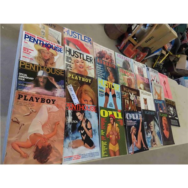26 Adult Magazines : Penthouse, Playboy, Oui,