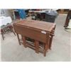 Image 1 : Drop Leaf Table (Nesting) with 4 Folding 