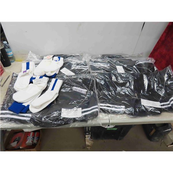 8 New with Tags Black Baseball Track Suits with Pants 