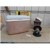 Image 1 : Rubbermaid  Cooler, Coleman Propane Cooker