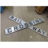 Image 1 : Railway Crossing 2pce Sign, Each Cross Measures