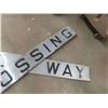 Image 3 : Railway Crossing 2pce Sign, Each Cross Measures