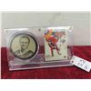 Image 1 : Jacques Lemaire Montreal Canadiens Puck + Card Display