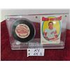 Image 1 : Joe Daley Detroit Red Wings Autographed Puck + Card Display