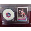 Image 6 : Lyle Moffat Winnipeg Jets Autographed Puck + Card Display