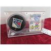 Image 1 : Anders Hedberg , New York Rangers Autographed Puck + 