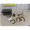 Image 1 : Military Ammo Box, 2 Buggy Steps, 3 Horse Shoes 
