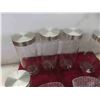 Image 2 : 6 Glass Canisters, Pitcher, Dishes 