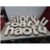 Image 1 : 16 Cast Aluminum Letters, Largest 12'' x 8'' with Tote