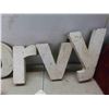 Image 4 : 16 Cast Aluminum Letters, Largest 12'' x 8'' with Tote