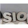 Image 5 : 16 Cast Aluminum Letters, Largest 12'' x 8'' with Tote
