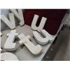 Image 7 : 16 Cast Aluminum Letters, Largest 12'' x 8'' with Tote