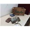 Image 1 : Wood Crate Up Town 18'' x 12'' x 11'' H , Water Meter, 