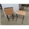 Image 1 : 4 Folding TV Tables / Stands with Rack 