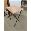 Image 2 : 4 Folding TV Tables / Stands with Rack 