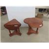 Image 1 : 2 Drop Leaf Stands (Extended) 21'' H x Up To 