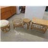 Image 1 : 4pce Wicker Sunroom Set : Coffee Table 18'' x 30'' 