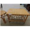 Image 2 : 4pce Wicker Sunroom Set : Coffee Table 18'' x 30'' 