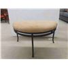 Image 1 : Metal + Microsuede Stool 18'' H x Up To 15'' x Up To 30'' 