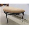 Image 2 : Metal + Microsuede Stool 18'' H x Up To 15'' x Up To 30'' 