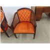 Image 2 : 2 Cane Button Back Occasional Chairs 