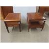 Image 1 : 2 End Tables (Don’t Match) 21'' x 21'' x 27'' & 22'' x 22'' x 26'' 