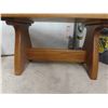Image 3 : Hand Crafted Solid Oak Bench 35'' x 18'' x 18 1/2'' H 