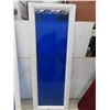 Image 4 : 2 Wood Sash Windows with Blue Textured Glass Approx 