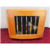 Image 2 : Solid Wood 5 Twist Ball Pen in Maple Display Box with 5