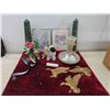 Image 1 : Box of Treasures: 2 Framed Pictures 8'' x 10'' , Crackled Glass