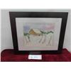 Image 1 : 16 3/4'' x 13 3/4'' Framed Water Color by Gervais 