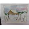 Image 4 : 16 3/4'' x 13 3/4'' Framed Water Color by Gervais 