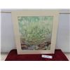 Image 1 : Mix Media 17'' x 18'' Painting Signature Not Clear, Dated 1990
