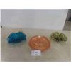 Image 1 : Carnival Blown Glass Chalet Center Piece/Tray 