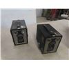 Image 2 : 4 Vintage Box Cameras : Brownie, Coronet 