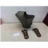 Image 1 : Vintage Machinery Foot Rests, Galvanized Coal 