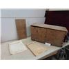 Image 1 : Wood Crate with Lid 27'' x 12'' x 14'' H , 2 Eatons 