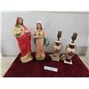 Image 1 : 2 Religious Figures Tallest is 15'' , 2 Table Lamps 11 1/2'' 