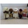 Image 2 : 5 Collector Porcelain Dolls with Stands 16'' Tall 