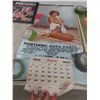 Image 2 : Pin Up Girl Calenders & Framed Sketch 