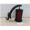 Image 1 : MCM Gilbert  Lucite Wall Lamp Red & Black