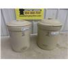 Image 1 : 2 Medalta Crocks with Lids : 2 Gallon , 3 Gallon 